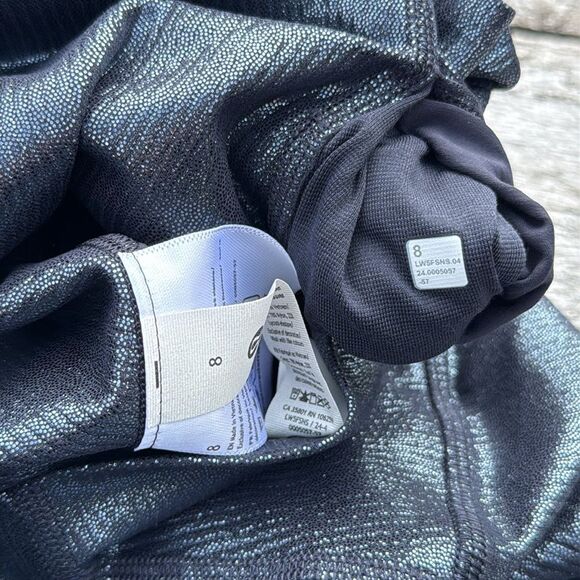 Lululemon Align High-Rise Ribbed Pant 25" Shine Foil Black Night SIZE 8 NWT - Picture 7 of 8